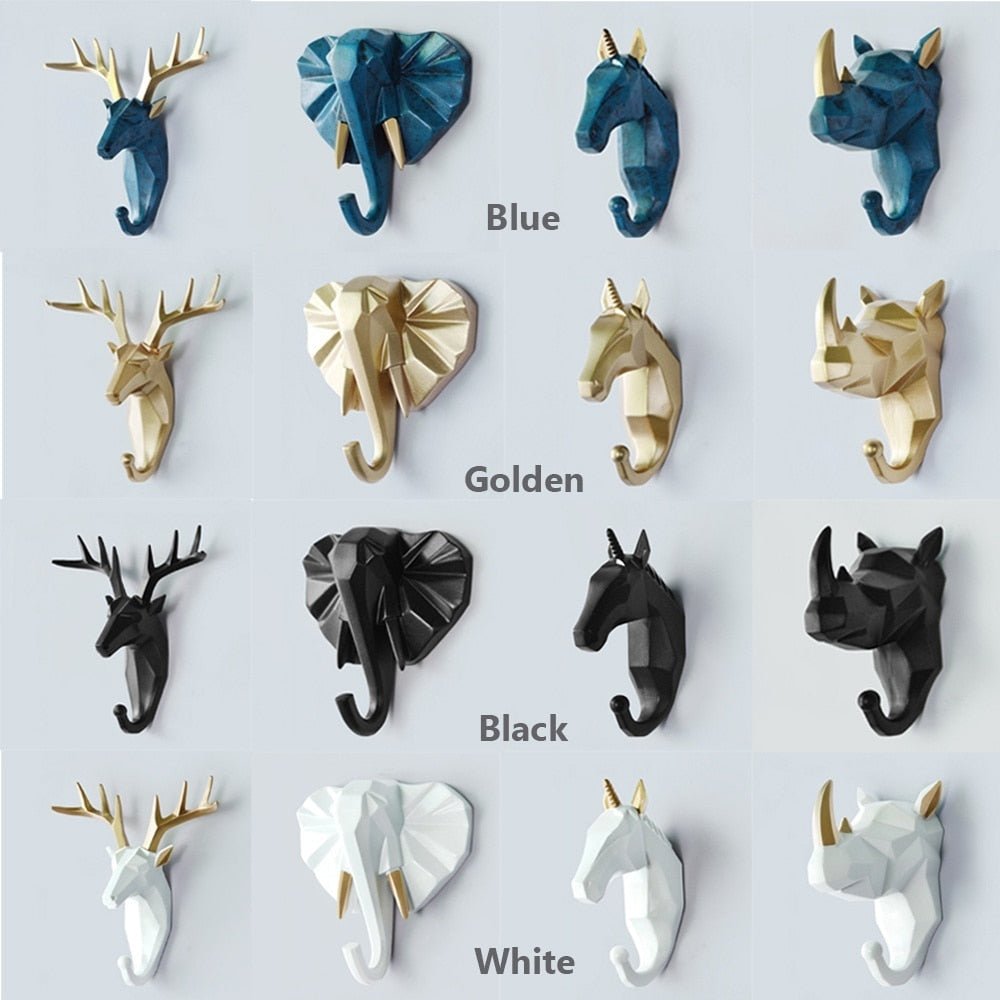 Virelle Maison - Patère murale décorative en résine – Design géométrique animalier | Virelle Maison