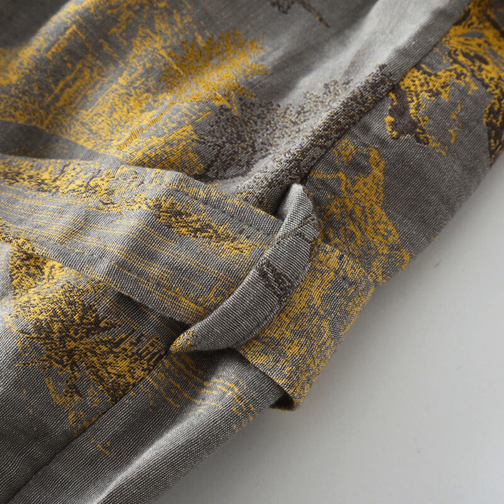 Virelle Maison - Peignoir kimono en coton gaufré naturel à coupe ample | Virelle Maison