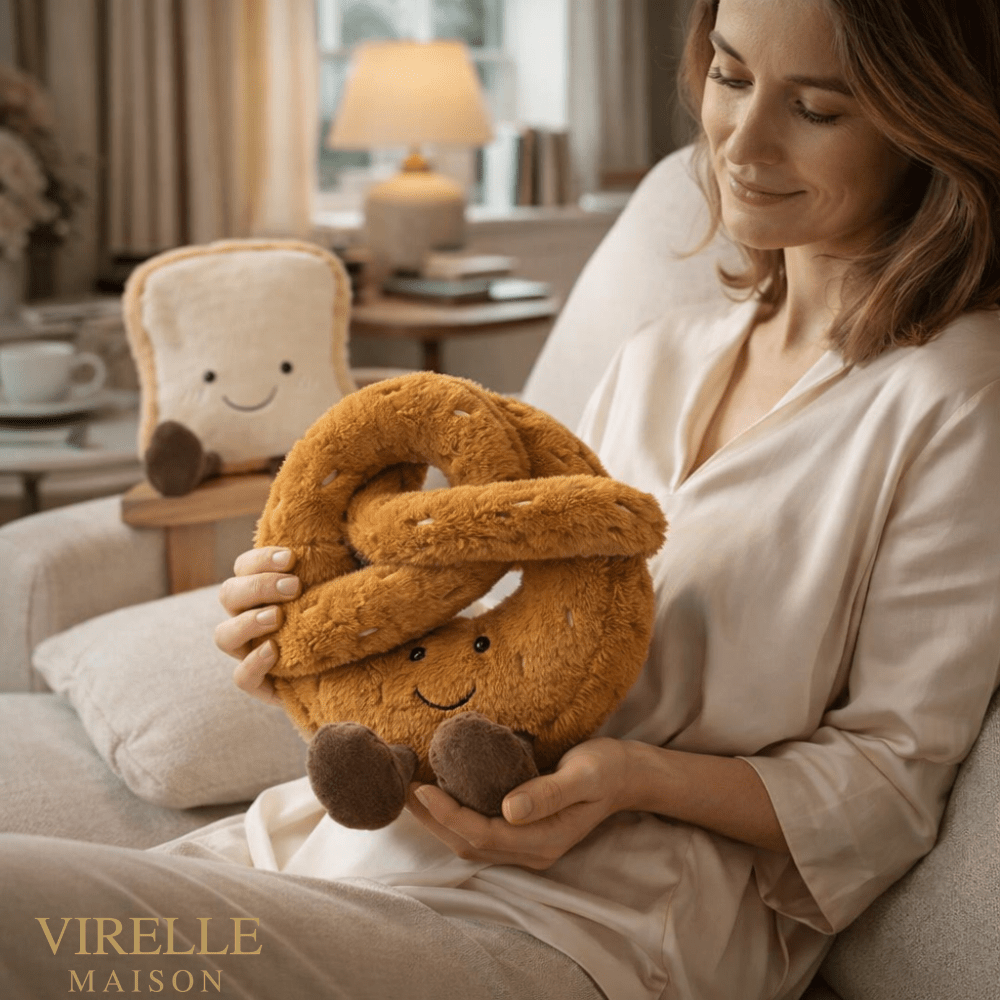 Virelle Maison - Peluche décorative moelleuse forme croissant | Virelle Maison