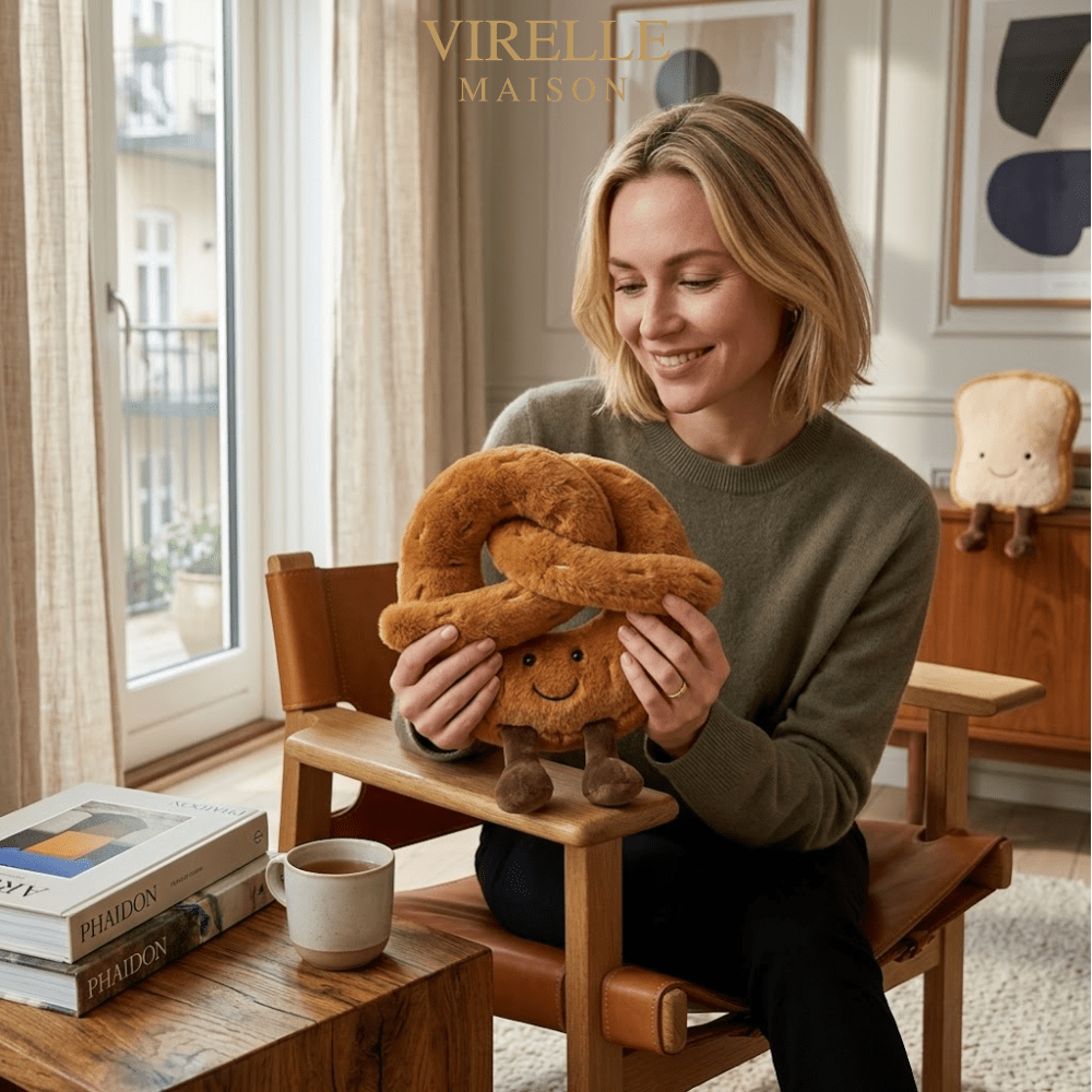 Virelle Maison - Peluche décorative moelleuse forme croissant | Virelle Maison
