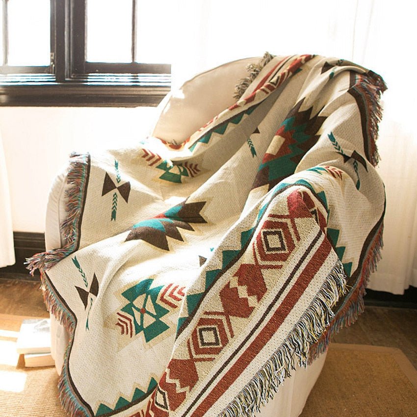 Virelle Maison - Plaid bohème en tissu tissé | Virelle Maison