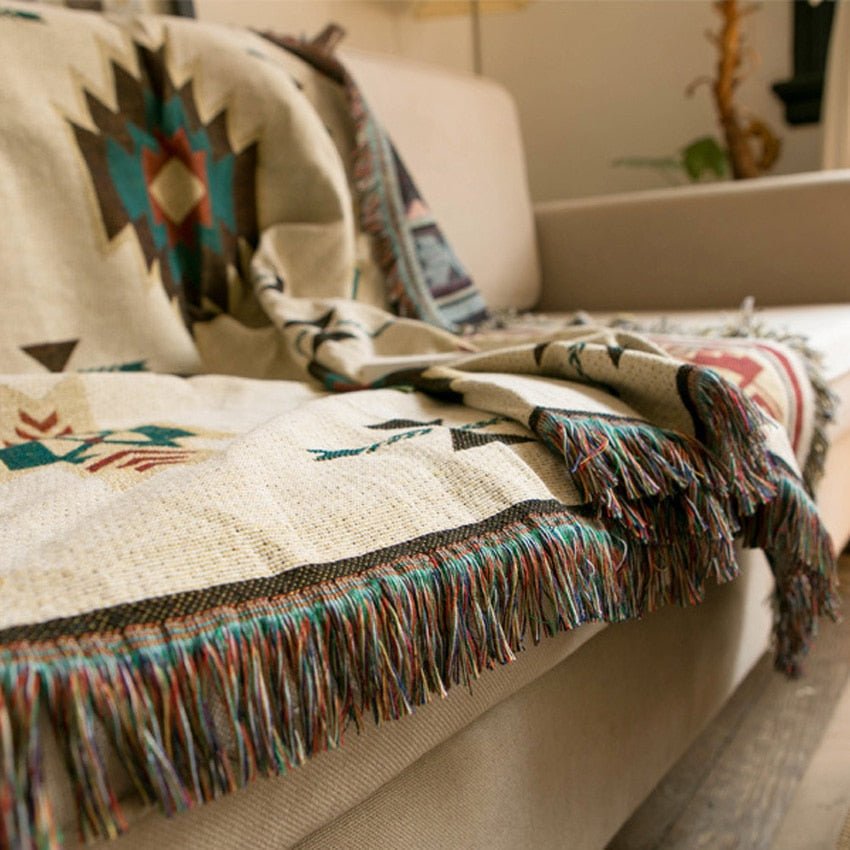 Virelle Maison - Plaid bohème en tissu tissé | Virelle Maison