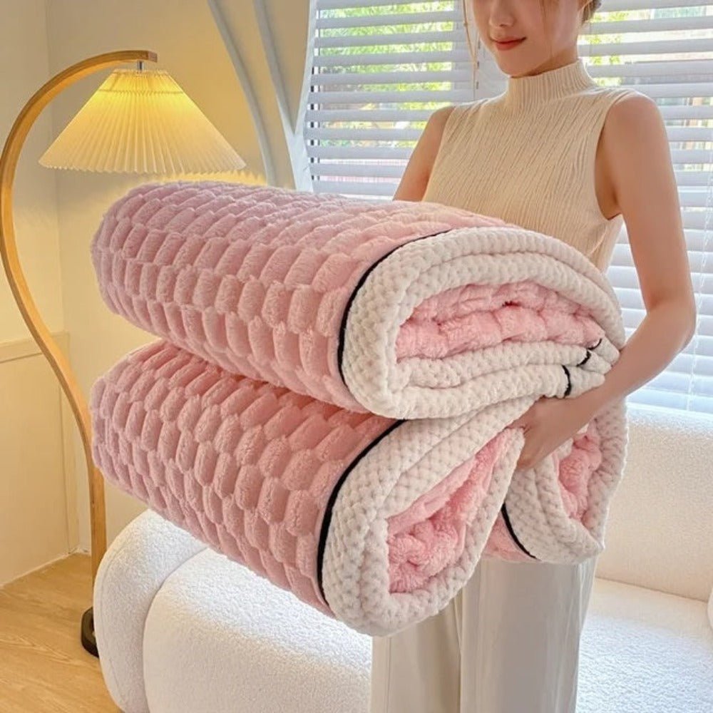 Virelle Maison - Plaid décoratif en sherpa texturé et doux au toucher | Virelle Maison