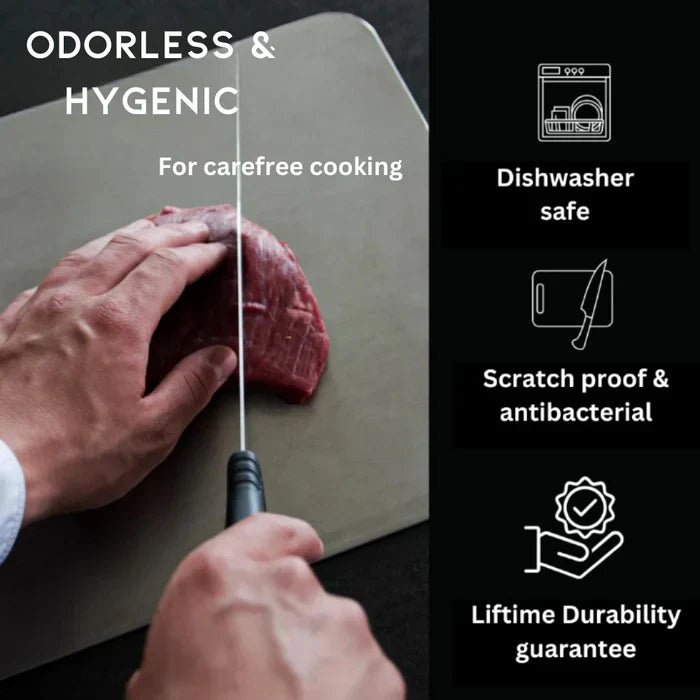 Virelle Maison - Planche à découper en acier inoxydable brossé | Virelle Maison