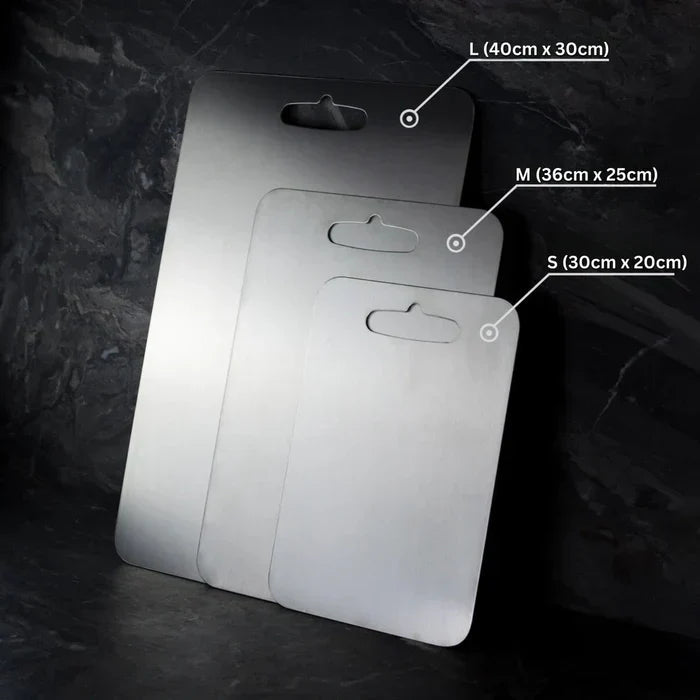 Virelle Maison - Planche à découper en acier inoxydable brossé | Virelle Maison