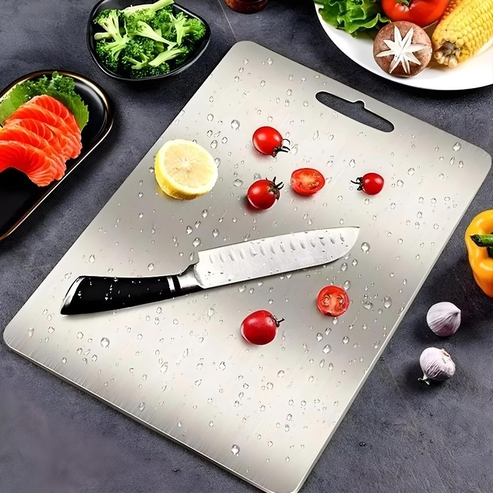 Virelle Maison - Planche à découper en acier inoxydable | Virelle Maison