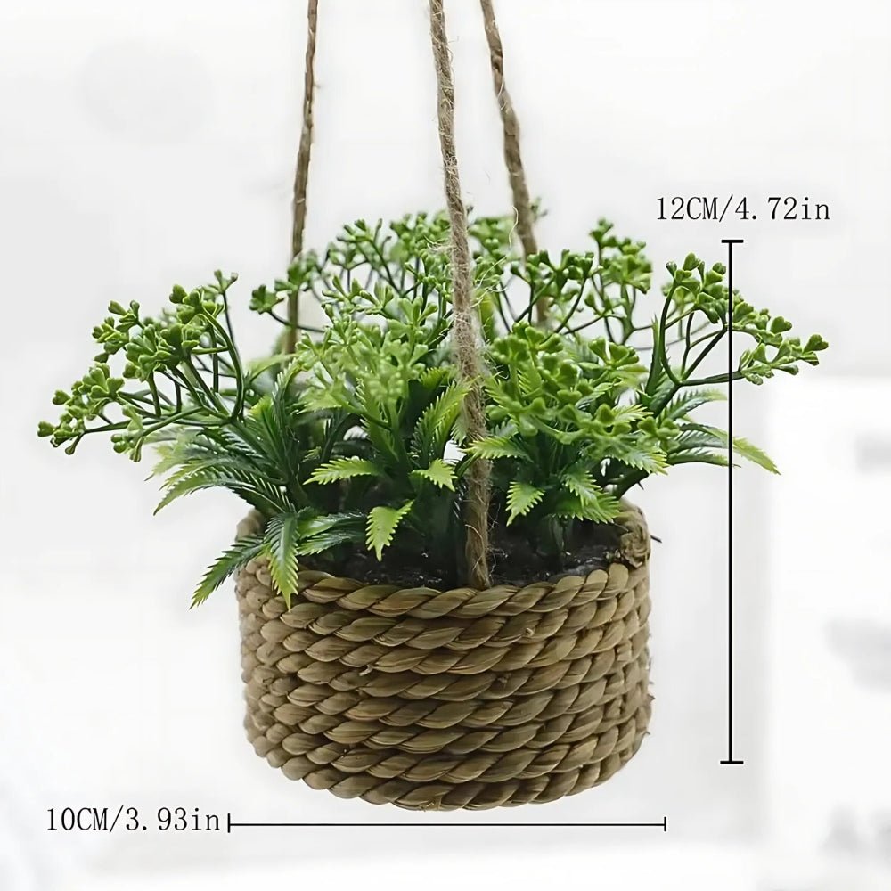 Virelle Maison - Plante suspendue artificielle en panier tressé | Virelle Maison