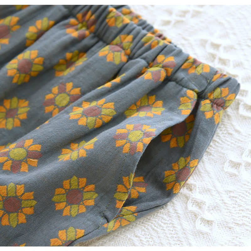 Virelle Maison - Pyjama en coton à motif tournesol pour homme et femme | Virelle Maison