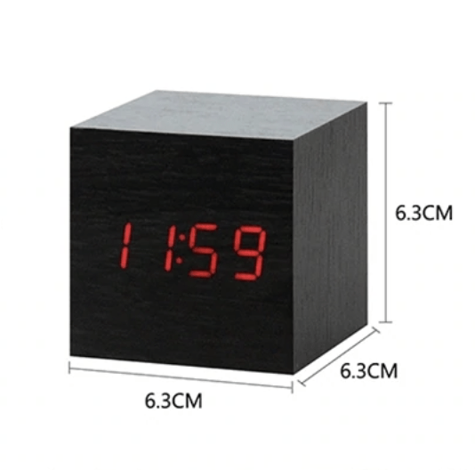 Virelle Maison - Réveil LED en bois minimaliste avec affichage numérique | Virelle Maison