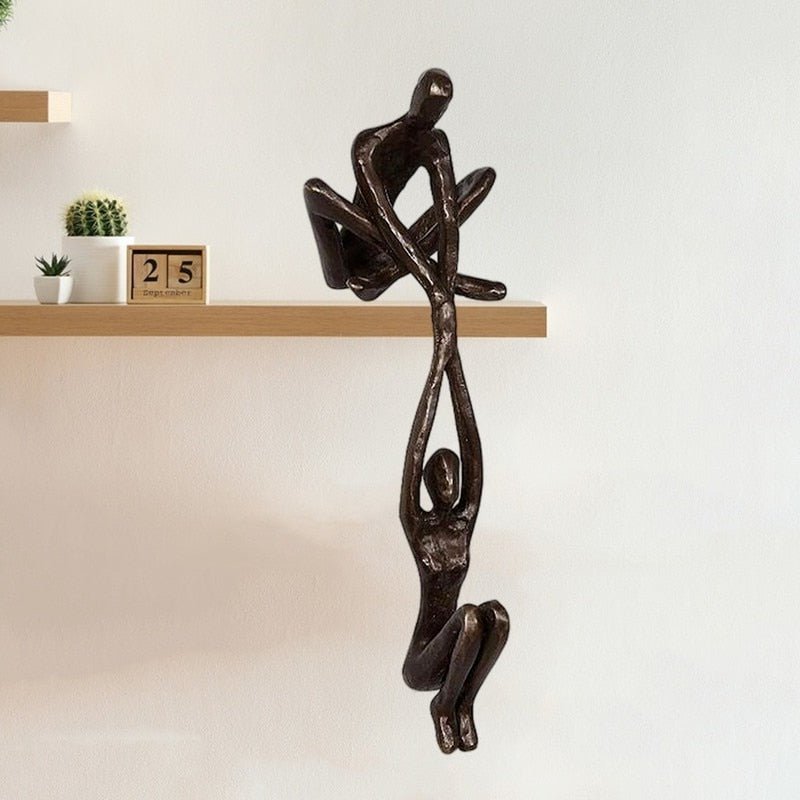 Virelle Maison - Sculpture décorative cœurs enlacés en résine | Virelle Maison