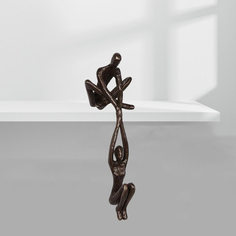 Virelle Maison - Sculpture décorative cœurs enlacés en résine | Virelle Maison