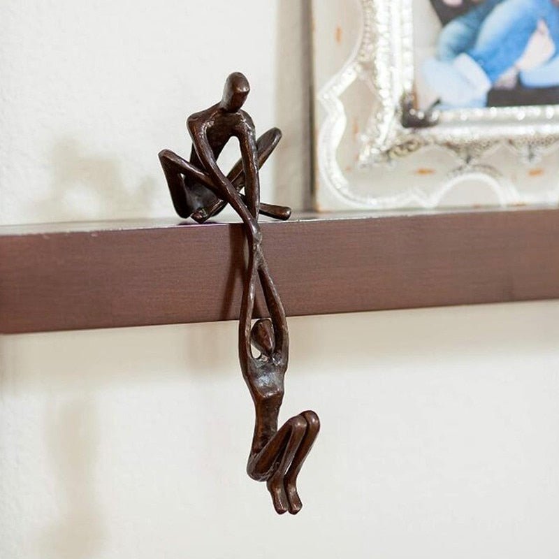 Virelle Maison - Sculpture décorative cœurs enlacés en résine | Virelle Maison
