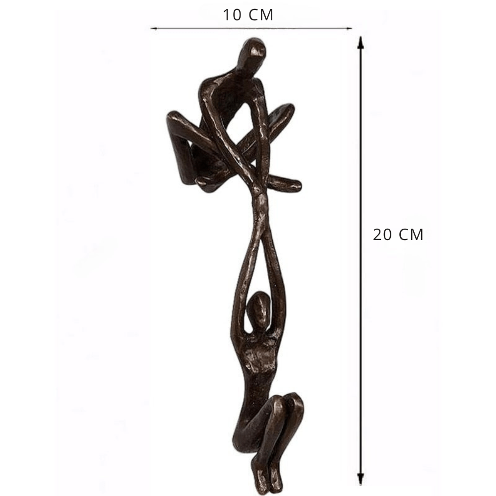Virelle Maison - Sculpture décorative cœurs enlacés en résine | Virelle Maison