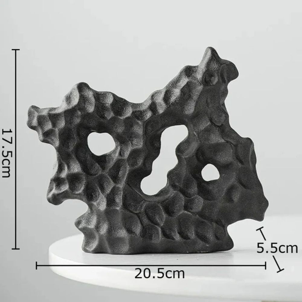 Virelle Maison - Sculpture décorative en céramique corail blanc