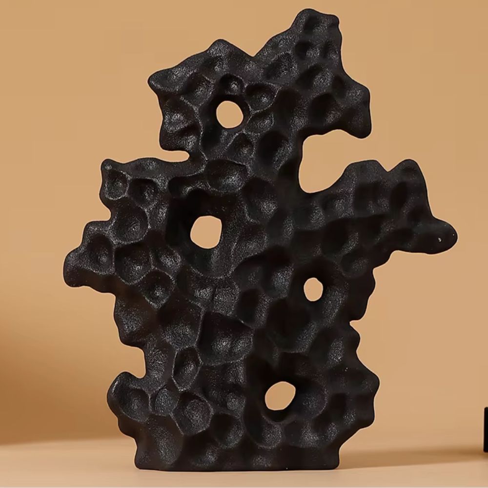 Virelle Maison - Sculpture décorative en céramique corail blanc