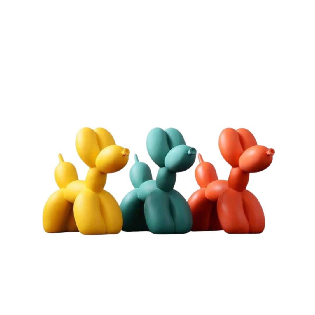 Virelle Maison - Sculpture décorative en résine finition lisse forme ballon chien | Virelle Maison