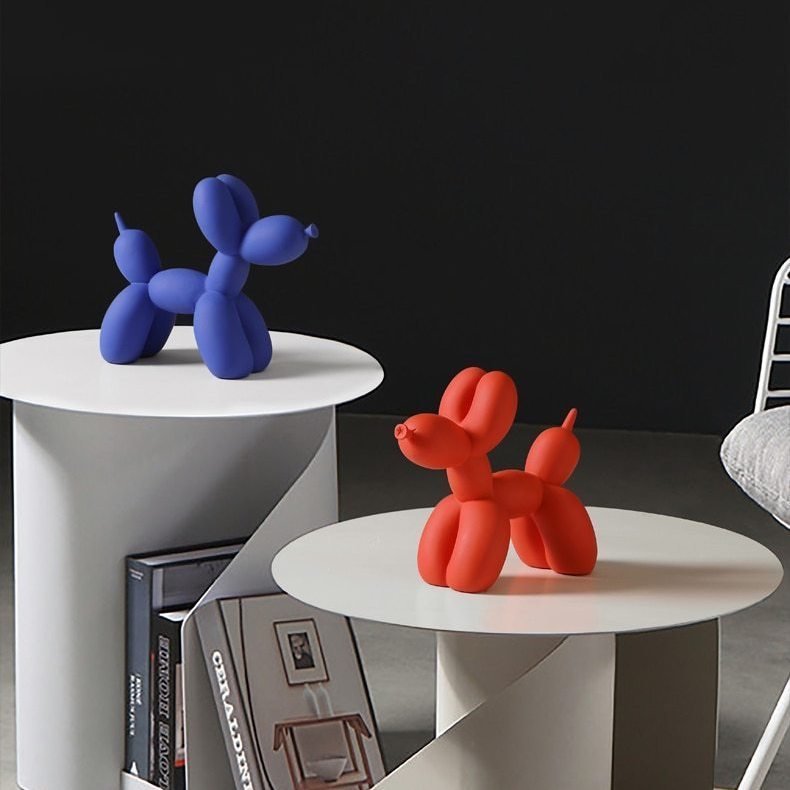 Virelle Maison - Sculpture décorative en résine finition lisse forme ballon chien | Virelle Maison