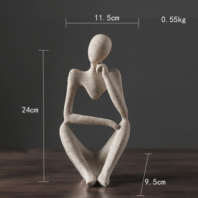 Virelle Maison - Sculpture décorative en résine mate inspiration pensée | Virelle Maison