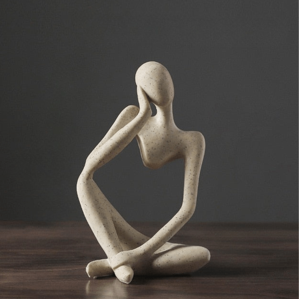 Virelle Maison - Sculpture décorative en résine mate inspiration pensée | Virelle Maison