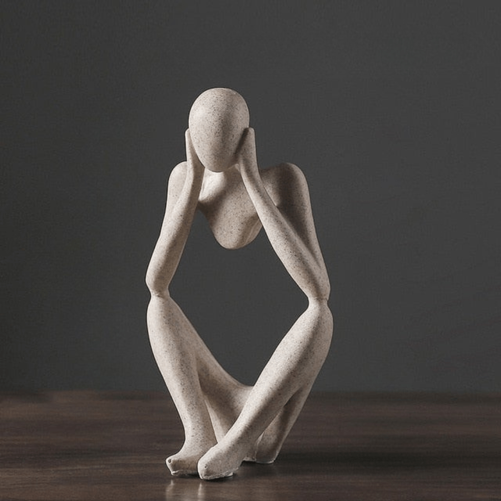 Virelle Maison - Sculpture décorative en résine mate inspiration pensée | Virelle Maison