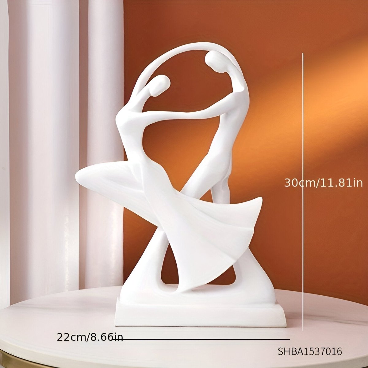 Virelle Maison - Sculpture décorative en résine noire et blanche contrastée | Virelle Maison