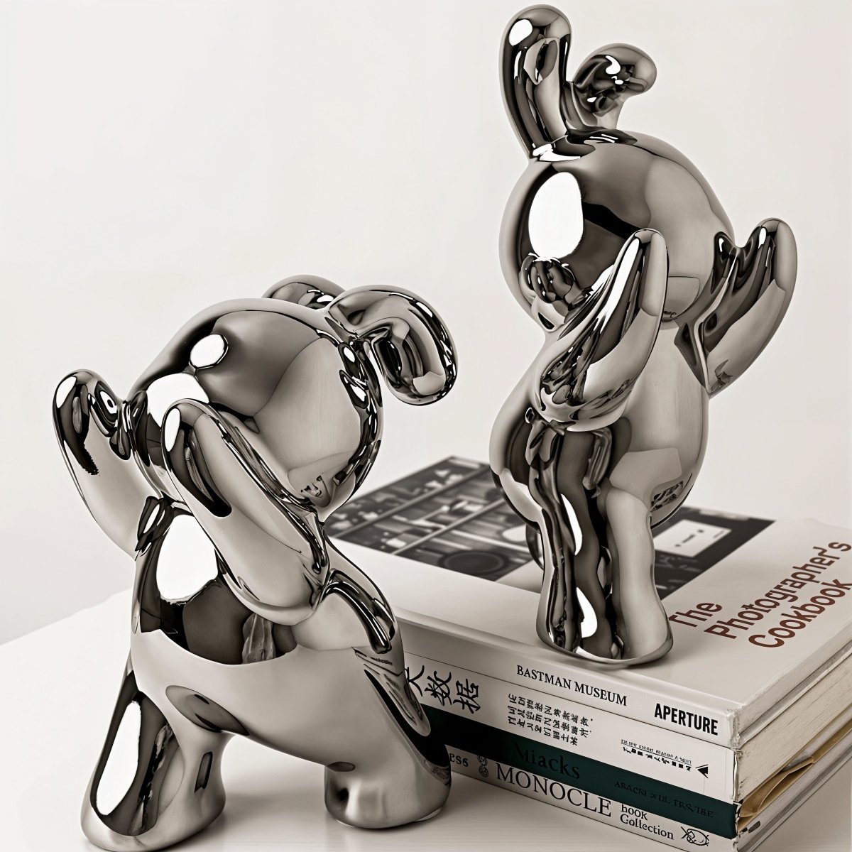 Virelle Maison - Serre - livres décoratifs en résine finition mate – forme lapin | Virelle Maison