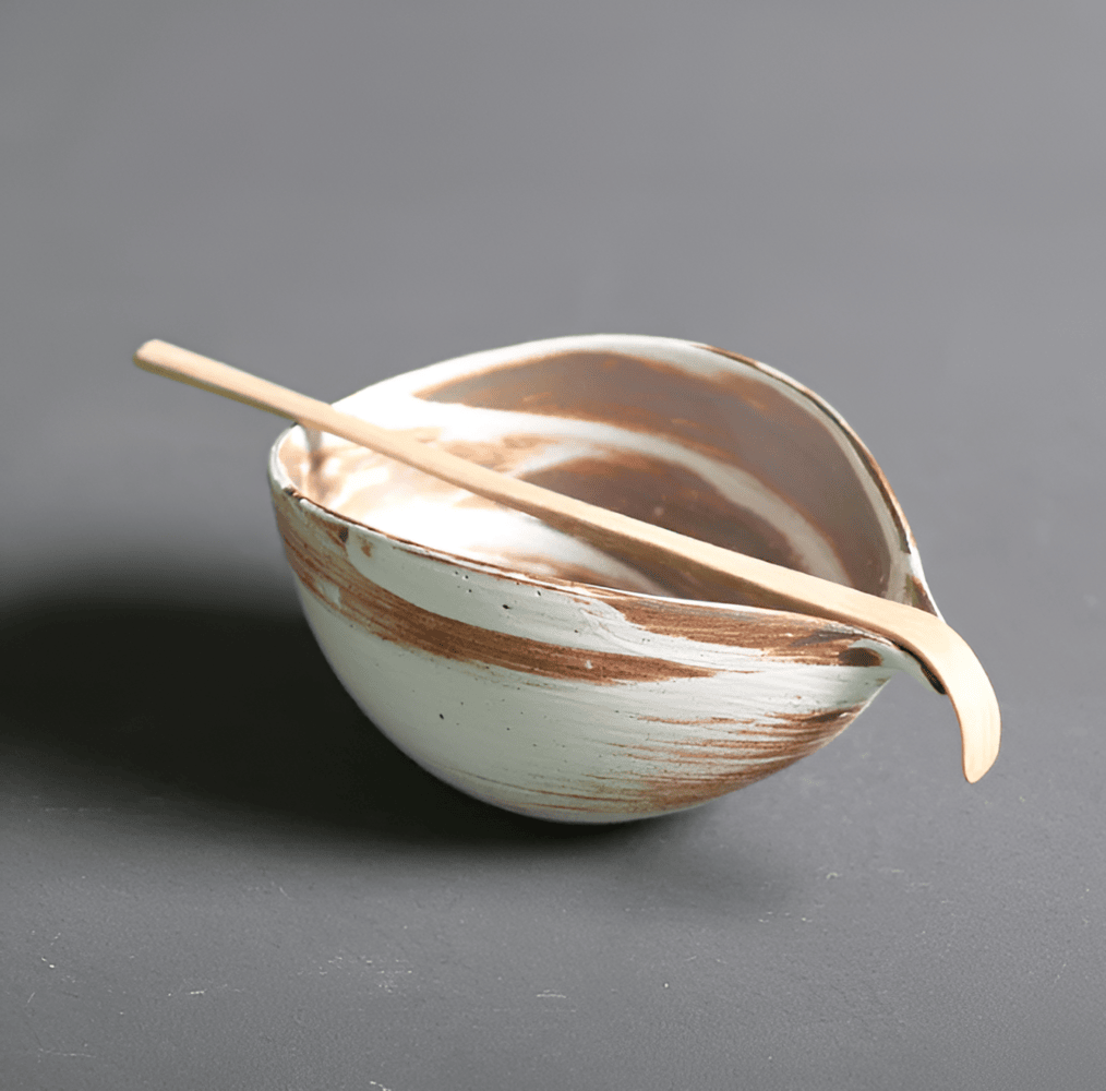 Virelle Maison - Service à matcha japonais en céramique et bambou – 4 pièces