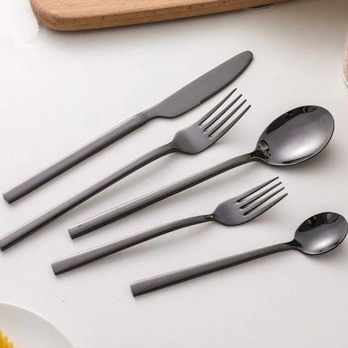 Virelle Maison - Service de couverts en acier inoxydable texturé, 30 pièces | Virelle Maison
