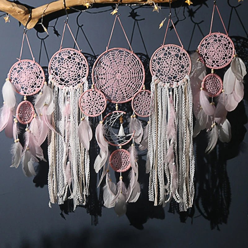 Virelle Maison - Set de capteurs de rêves en coton tressé motif lunaire | Virelle Maison