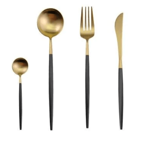 Virelle Maison - Set de couverts 4 pièces en acier inoxydable coloré | Virelle Maison