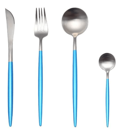 Virelle Maison - Set de couverts 4 pièces en acier inoxydable coloré | Virelle Maison