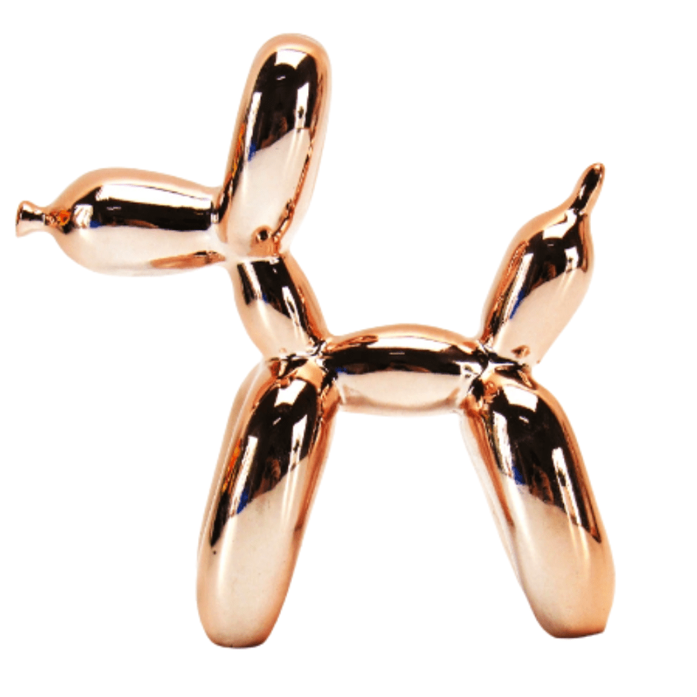 Virelle Maison - Statue décorative chien ballon en résine brillante | Virelle Maison