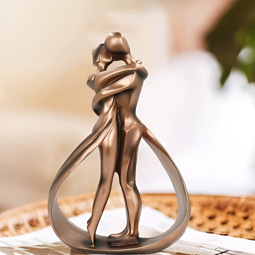 Virelle Maison - Statue décorative en résine représentant un couple enlacé | Virelle Maison