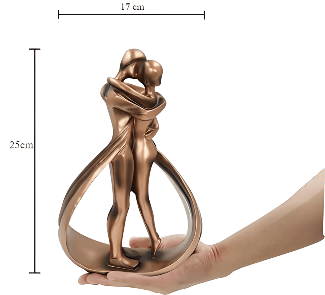 Virelle Maison - Statue décorative en résine représentant un couple enlacé | Virelle Maison