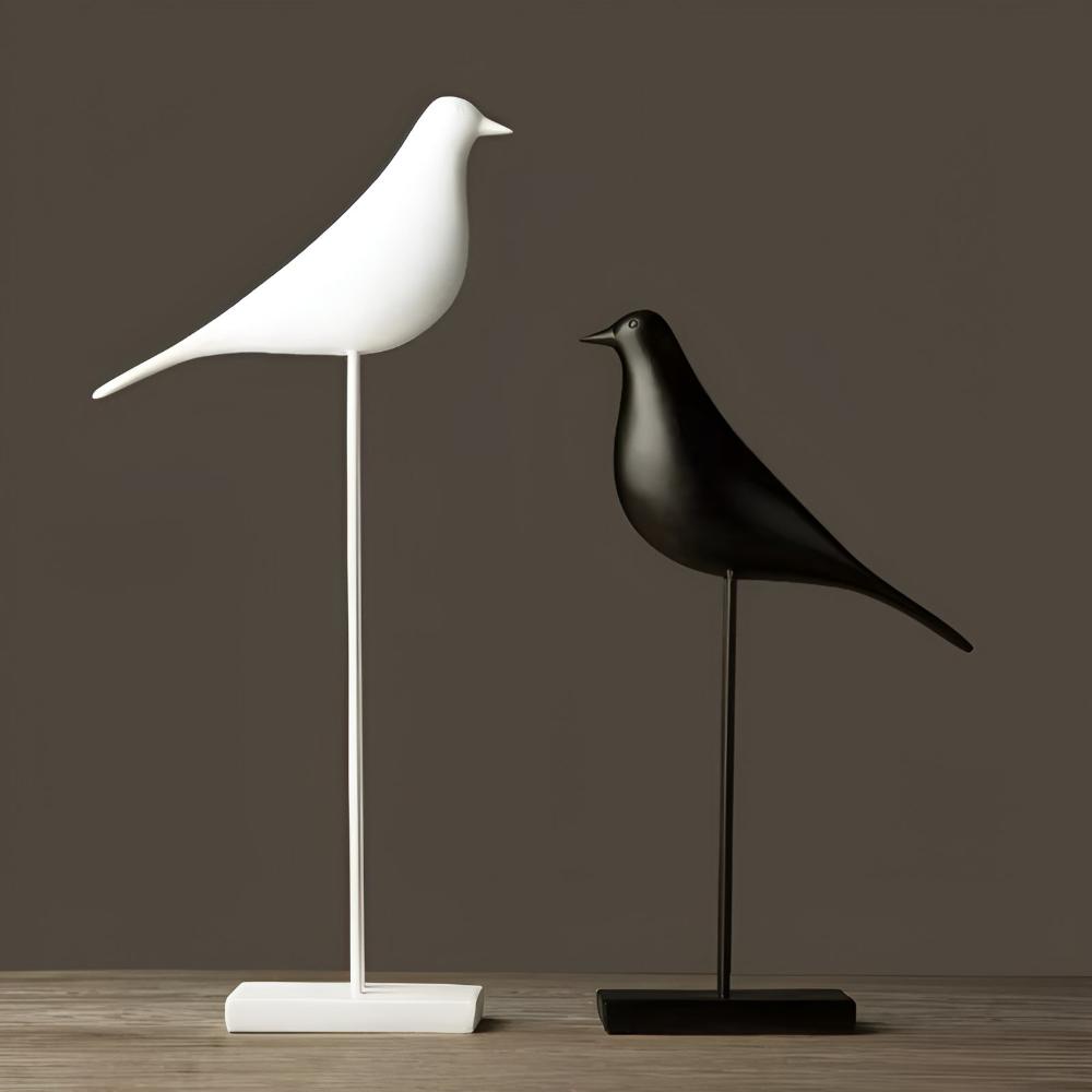 Virelle Maison - Statuettes décoratives minimalistes oiseaux en céramique