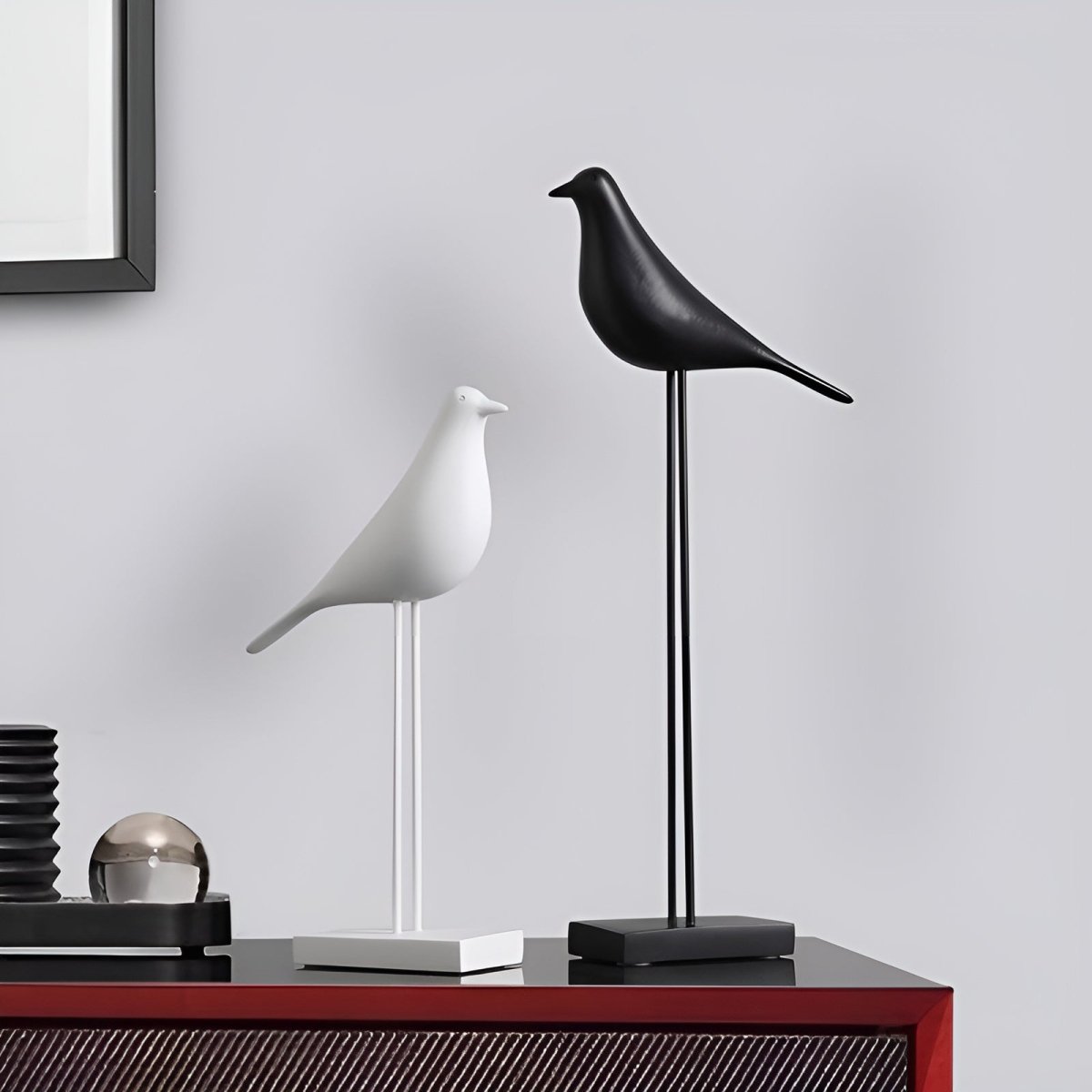 Virelle Maison - Statuettes décoratives minimalistes oiseaux en céramique