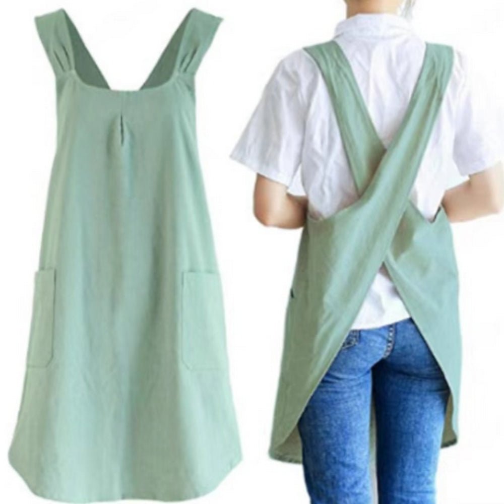 Virelle Maison - Tablier croisé en coton - lin, style coréen décontracté | Virelle Maison