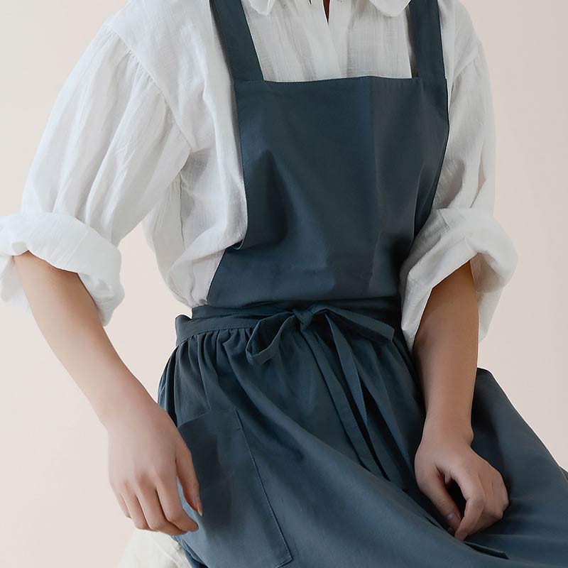 Virelle Maison - Tablier de cuisine en coton à dos croisé avec poches | Virelle Maison