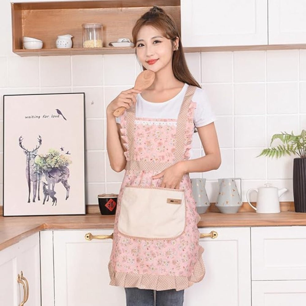 Virelle Maison - Tablier de cuisine en coton fleuri, imperméable | Virelle Maison