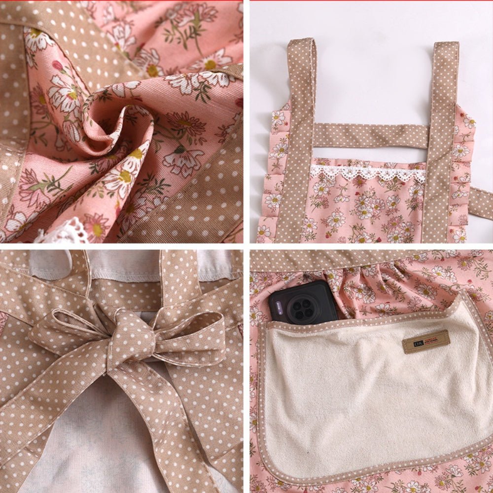 Virelle Maison - Tablier de cuisine en coton fleuri, imperméable | Virelle Maison