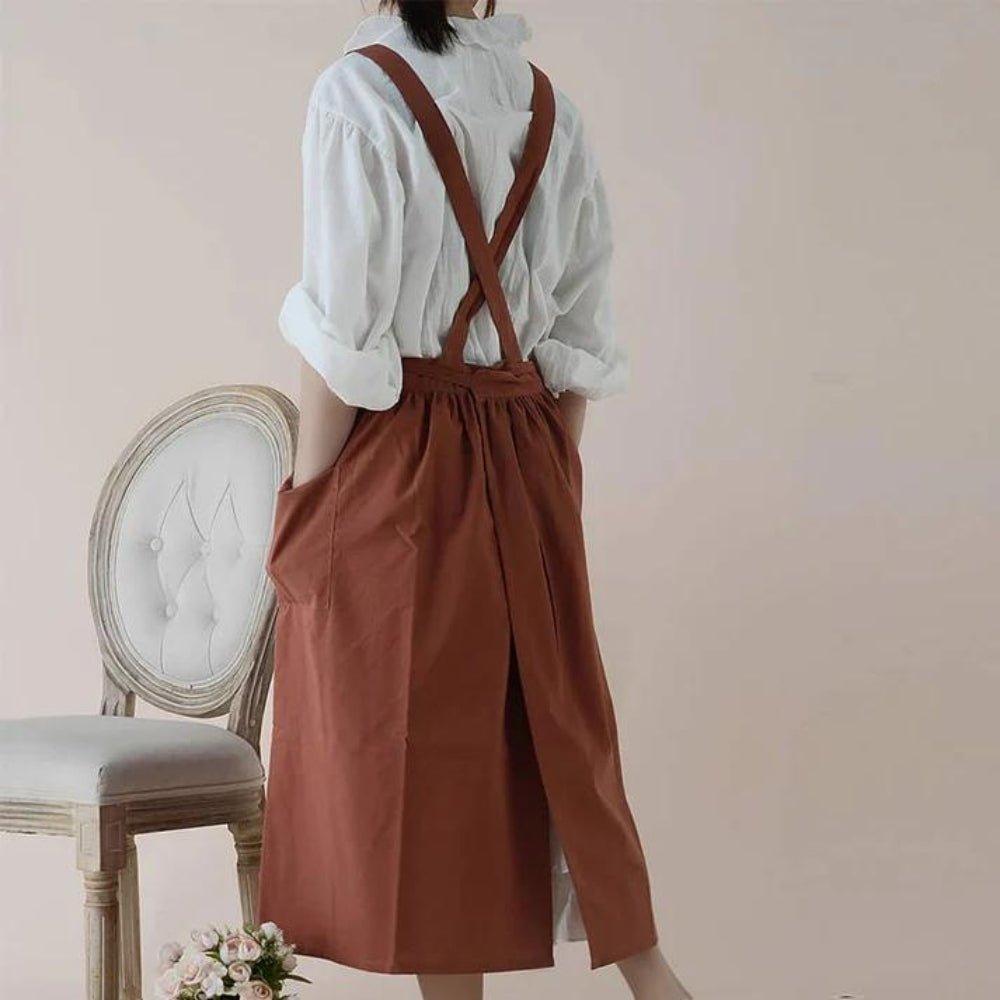 Virelle Maison - Tablier en coton croisé avec poches pratiques | Virelle Maison