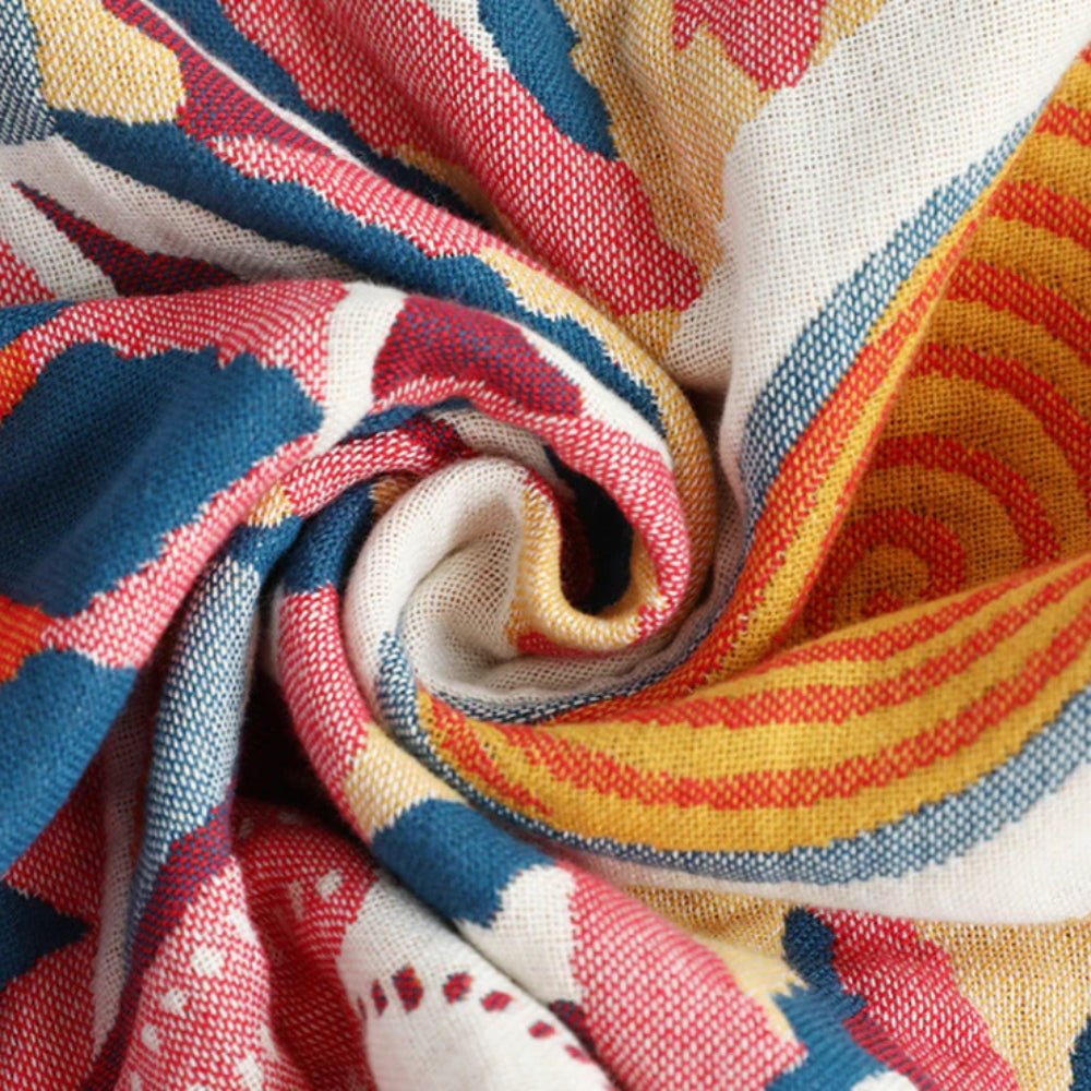 Virelle Maison - Taies d’oreiller en coton naturel à motif soleil nordique (lot de 2)