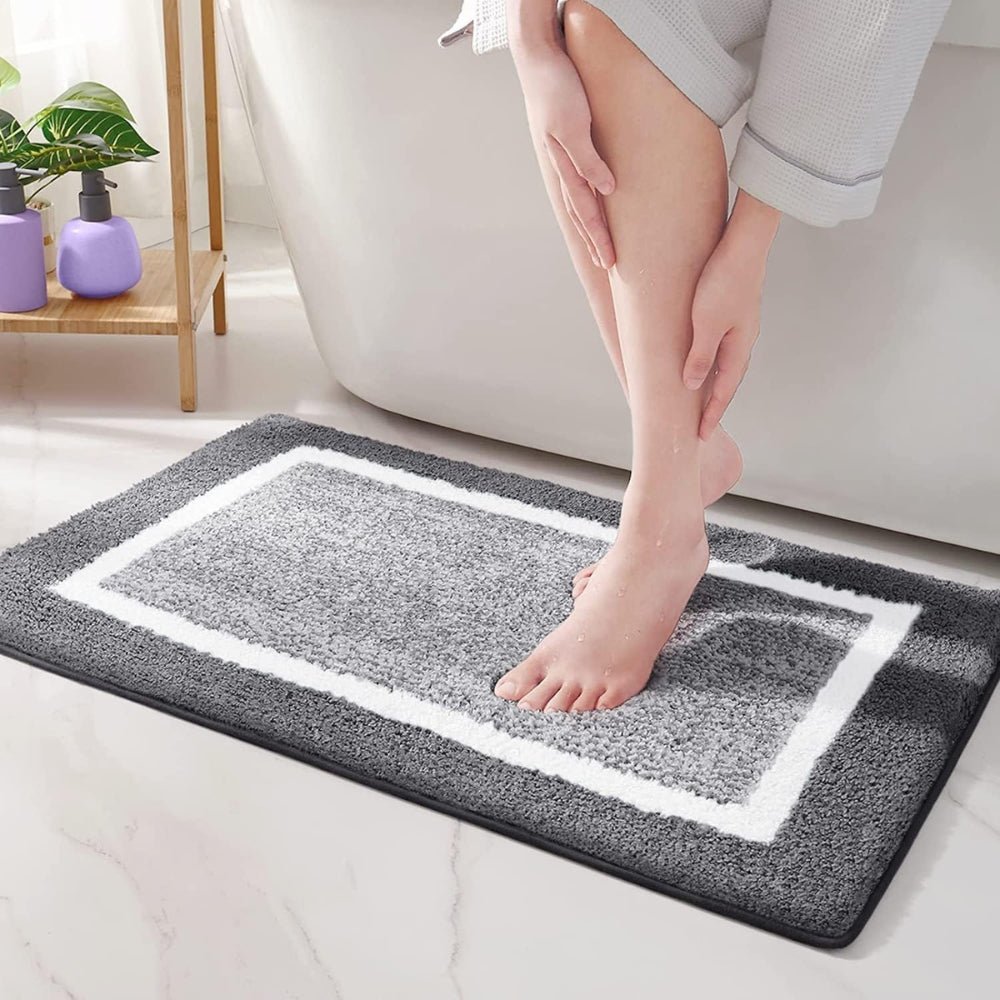 Virelle Maison - Tapis de bain antidérapant à bordure moderne | Virelle Maison