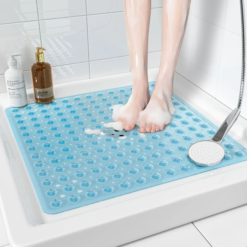 Virelle Maison - Tapis de douche carré antidérapant en PVC texturé | Virelle Maison