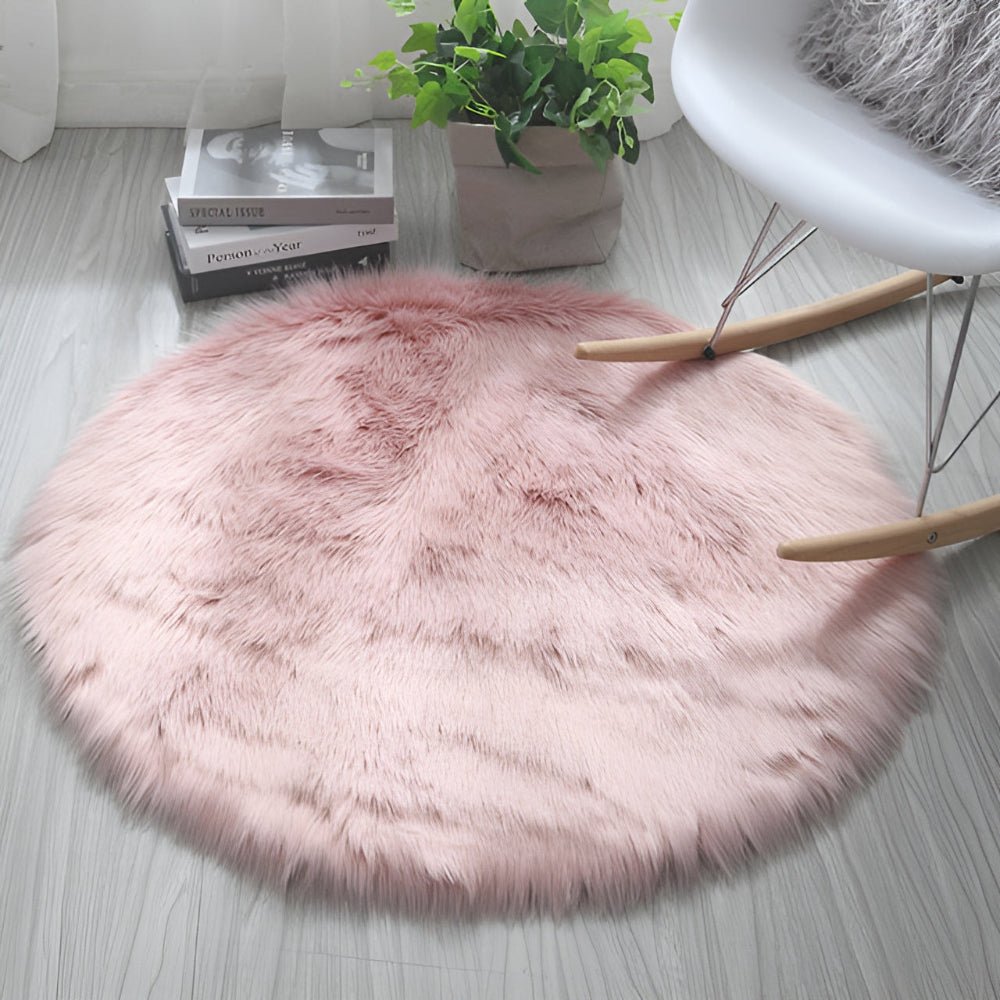 Virelle Maison - Tapis rond moelleux en velours avec dos antidérapant | Virelle Maison