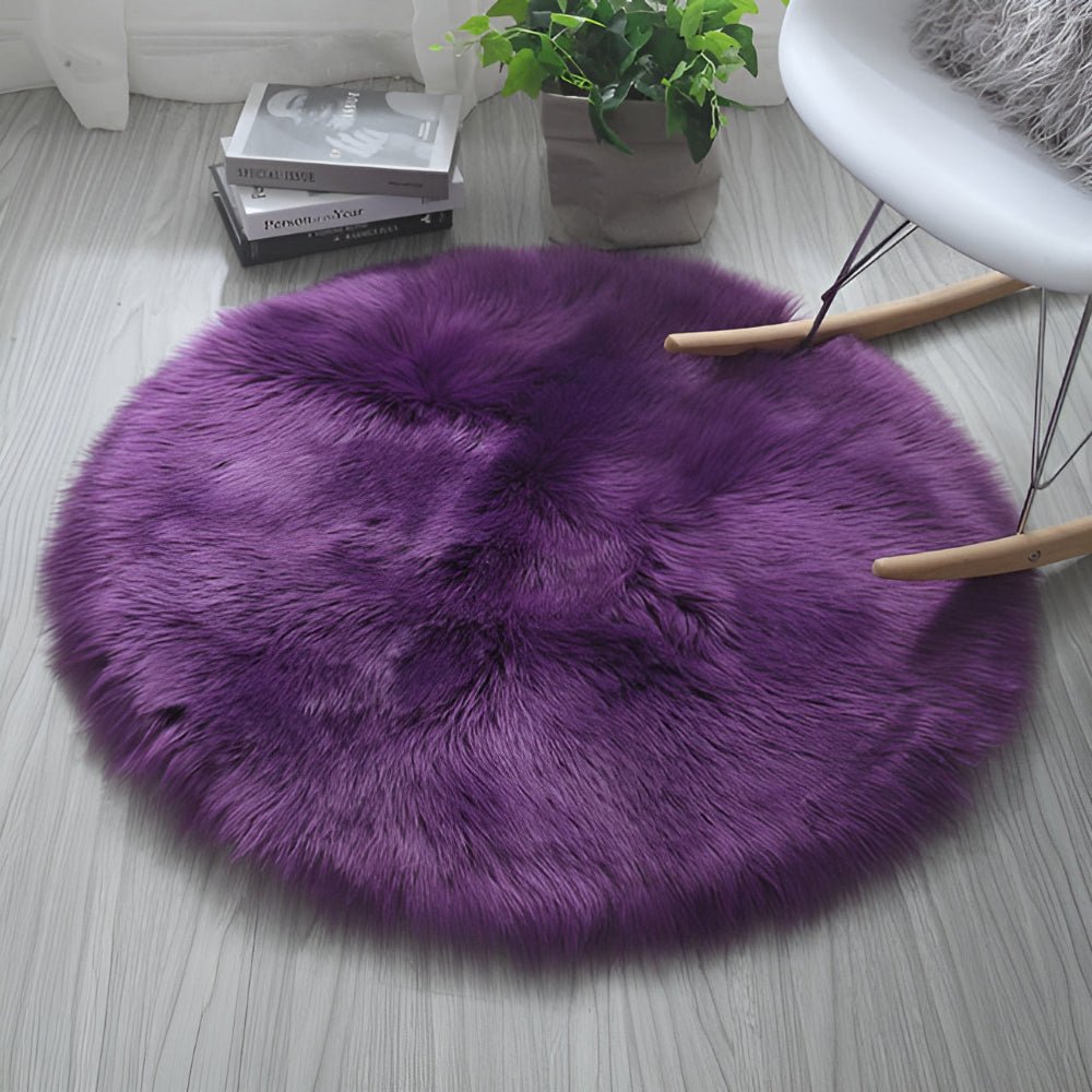 Virelle Maison - Tapis rond moelleux en velours avec dos antidérapant | Virelle Maison