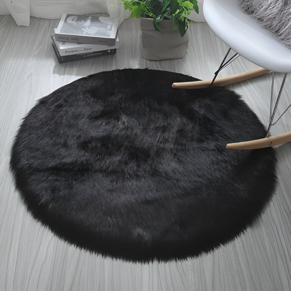 Virelle Maison - Tapis rond moelleux en velours avec dos antidérapant | Virelle Maison