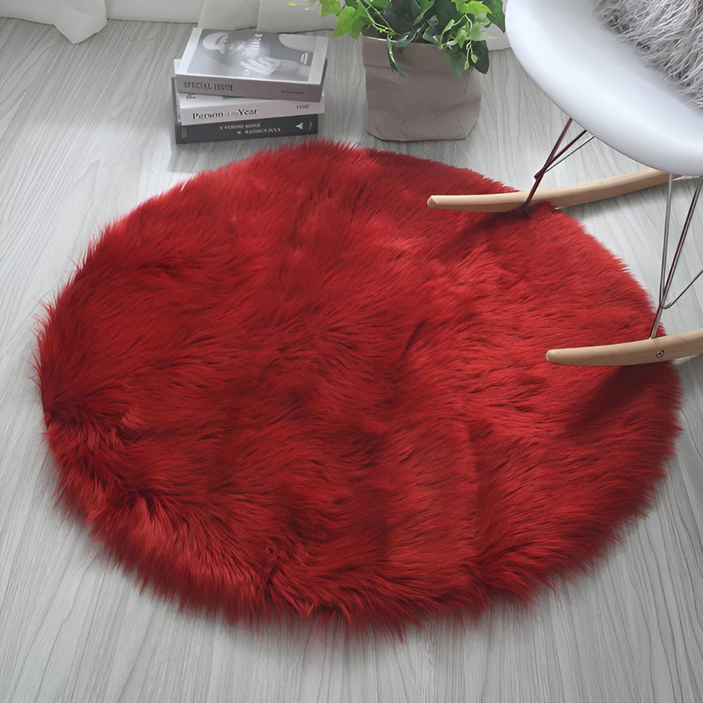Virelle Maison - Tapis rond moelleux en velours avec dos antidérapant | Virelle Maison