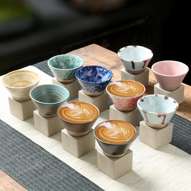 Virelle Maison - Tasse en céramique japonaise faite main, forme conique | Virelle Maison