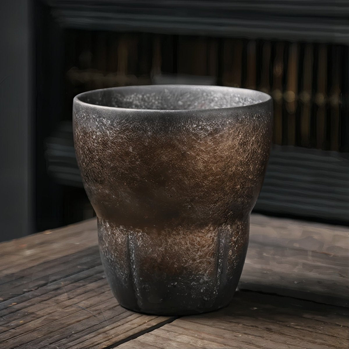 Virelle Maison - Tasses à café obliques en céramique avec poignée en bois | Virelle Maison